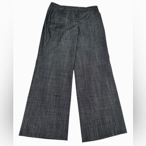 CLASSIQUES ENTIER / Black & Gray Wool Wide Leg Trousers / Size 8 NWOT Goth Retro